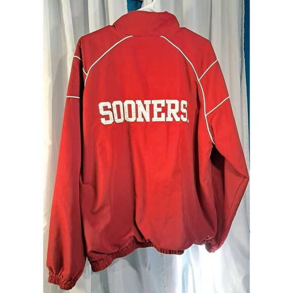 58 Sports Mens Pullover Windbreaker Jacket 1/4 Zip Oklahoma Sooners Size Large - Picture 2 of 8